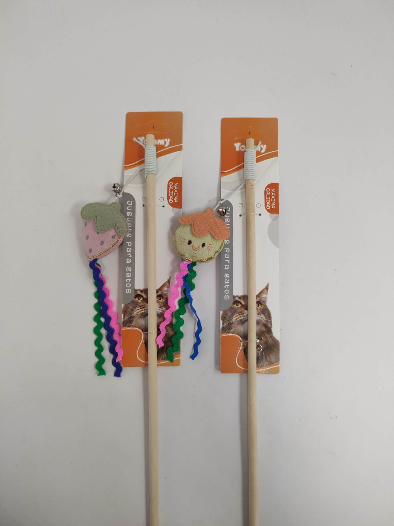 KFX-7602237 Cat Teaser Stick with Fruit Design for Interactive Play