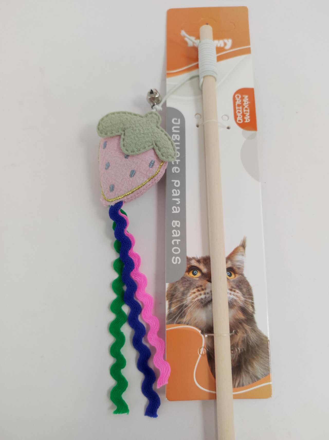 KFX-7602237 Cat Teaser Stick with Fruit Design for Interactive Play