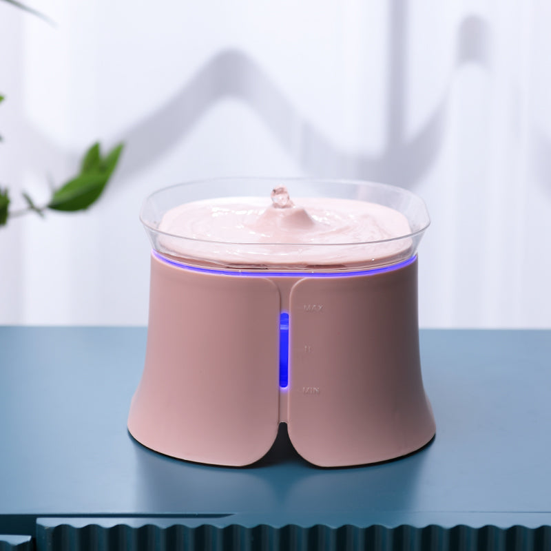 KFX-7603261 Automatic Water Feeding Dog Drinking Fountain - 1.7L Capacity, Abs Material, 5V, 0-40°C, Compact Design in Pink, Gray, Blue