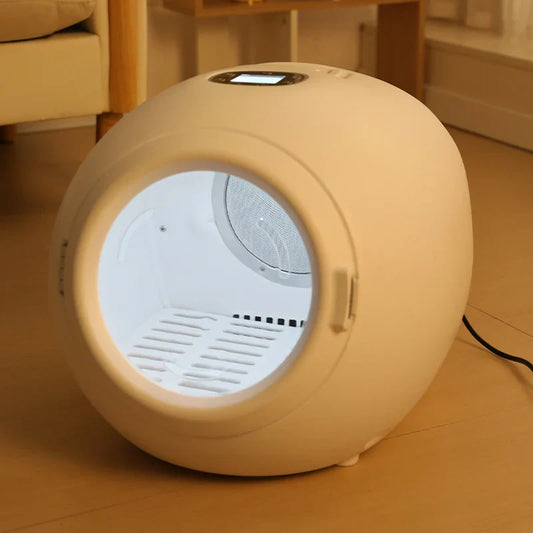 KFX-760467 Eco-Friendly 45L Portable Pet Grooming Dryer for Cats and Small Dogs - 1200W, 4 Speed with Timer