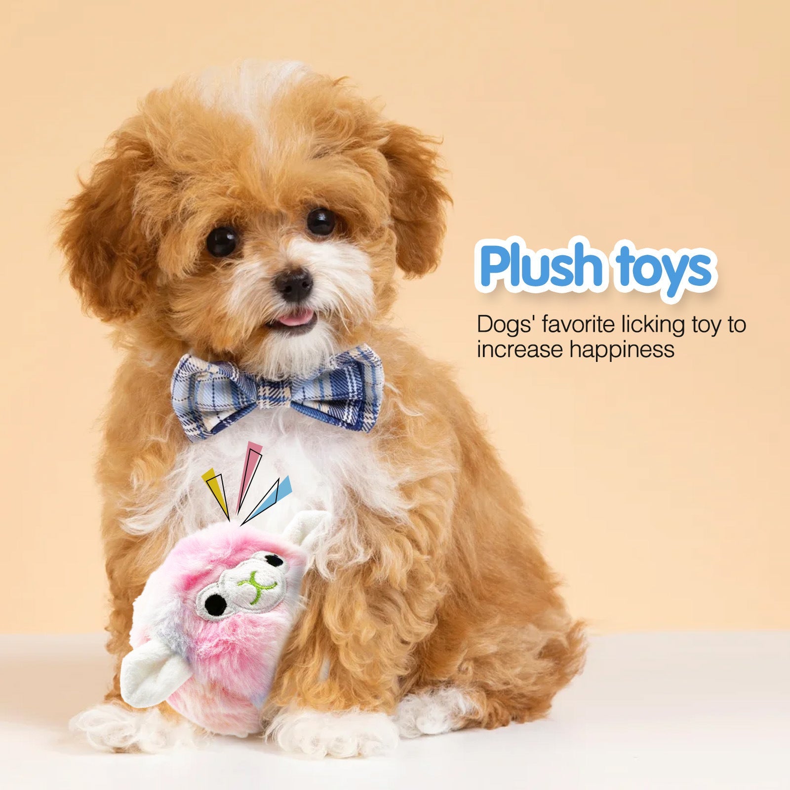 KFX-7605821 Colorful Plush Vocalization Acanthosphere TPR Molar Toy for Pets