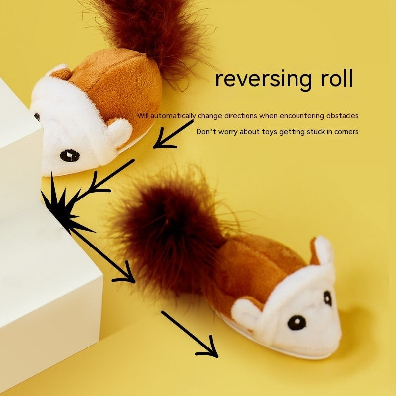 KFX-7607997 Interactive Electric Teaser Mouse Pet Toy with Sound Simulation for Fun Playtime
