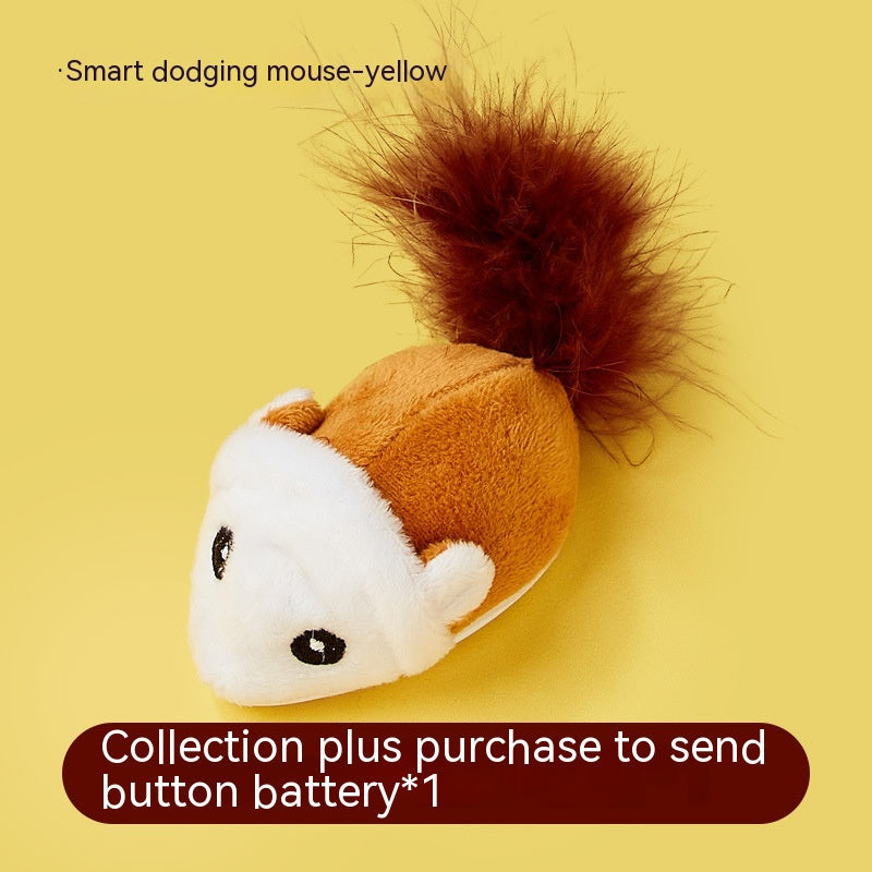 KFX-7607997 Interactive Electric Teaser Mouse Pet Toy with Sound Simulation for Fun Playtime