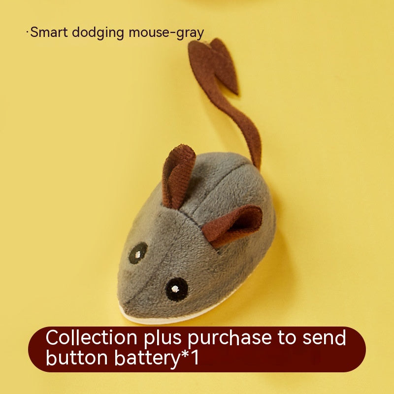 KFX-7607997 Interactive Electric Teaser Mouse Pet Toy with Sound Simulation for Fun Playtime