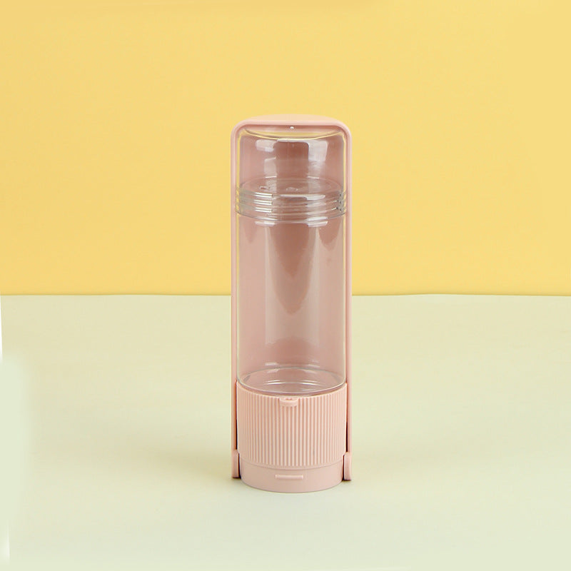 KFX-7609021 Portable Pet Water Bottle with Drinking Bowl for Dogs and Cats – Travel Feeder with Easy One-Click Design