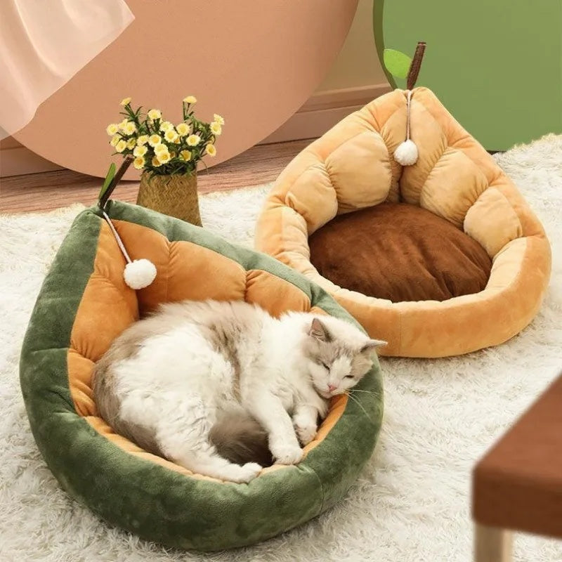 KFX-7610429 Cozy Winter Cotton Cat and Dog Bed House for Small to Medium Pets