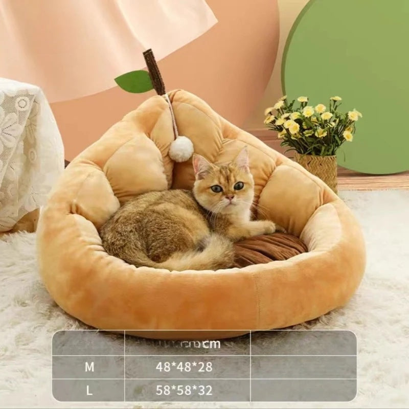 KFX-7610429 Cozy Winter Cotton Cat and Dog Bed House for Small to Medium Pets