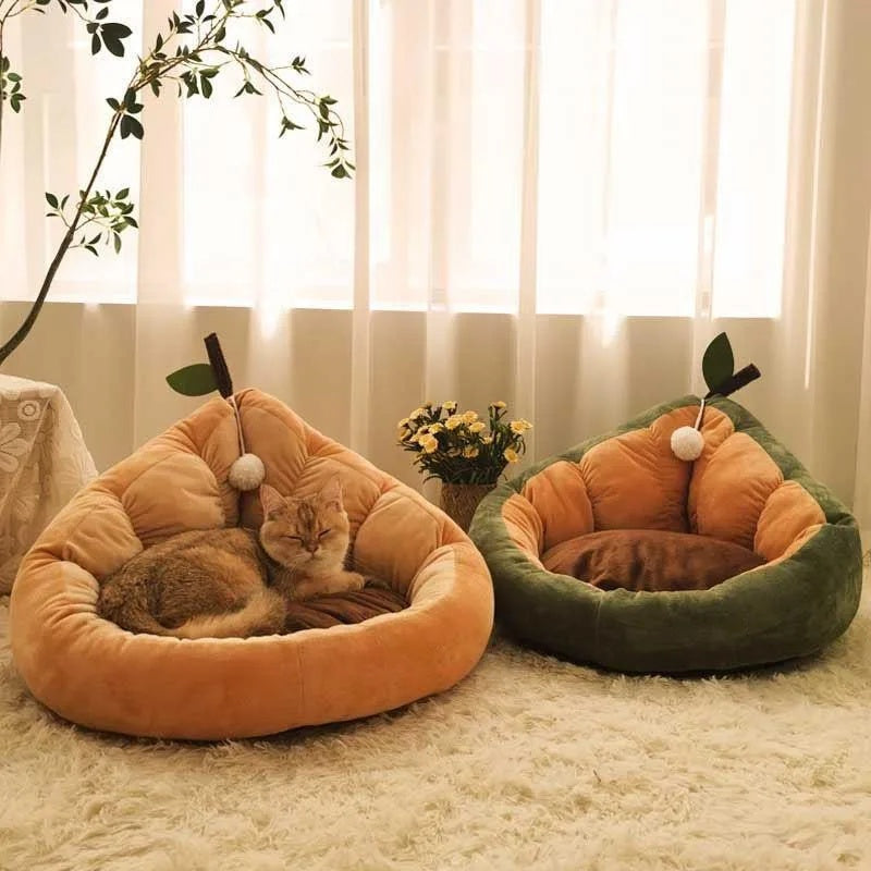 KFX-7610429 Cozy Winter Cotton Cat and Dog Bed House for Small to Medium Pets