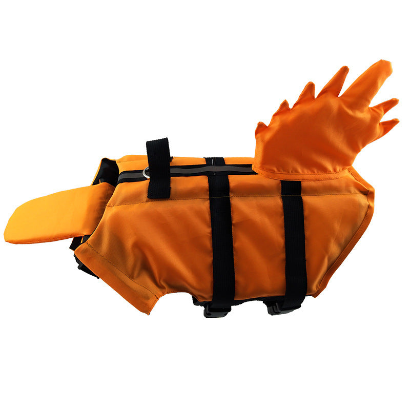 KFX-7611325 Dragon Tail Dog Life Jacket - Adjustable Polyester Vest for Safe Water Adventures, Multi-Size Options