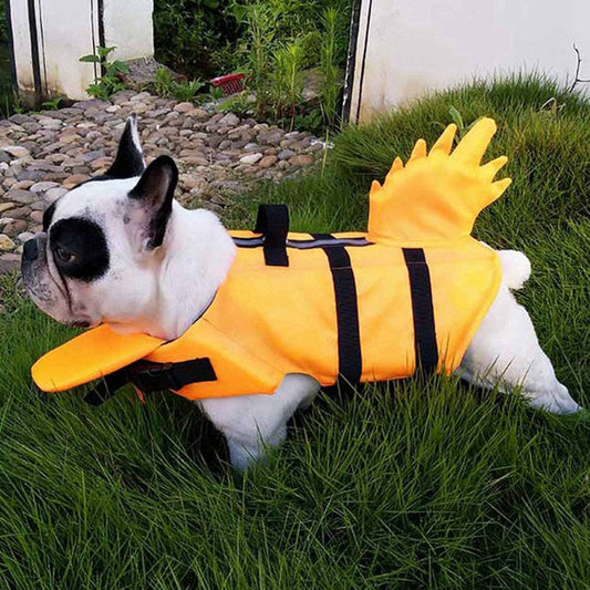 KFX-7611325 Dragon Tail Dog Life Jacket - Adjustable Polyester Vest for Safe Water Adventures, Multi-Size Options