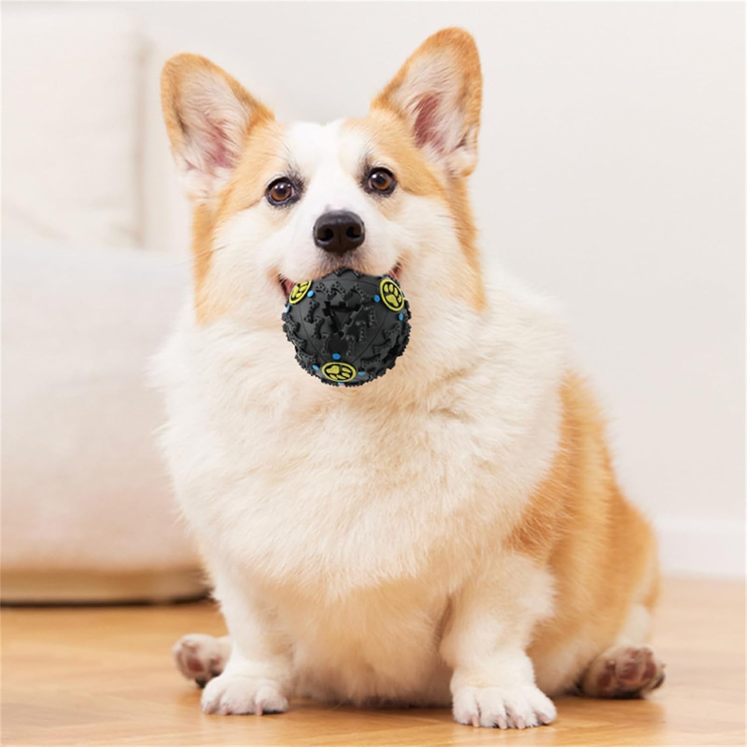 KFX-7611581 Giggle Dog Food Ball Toy - Bite-Resistant Puzzle for Dogs, Medium and Large Sizes Available