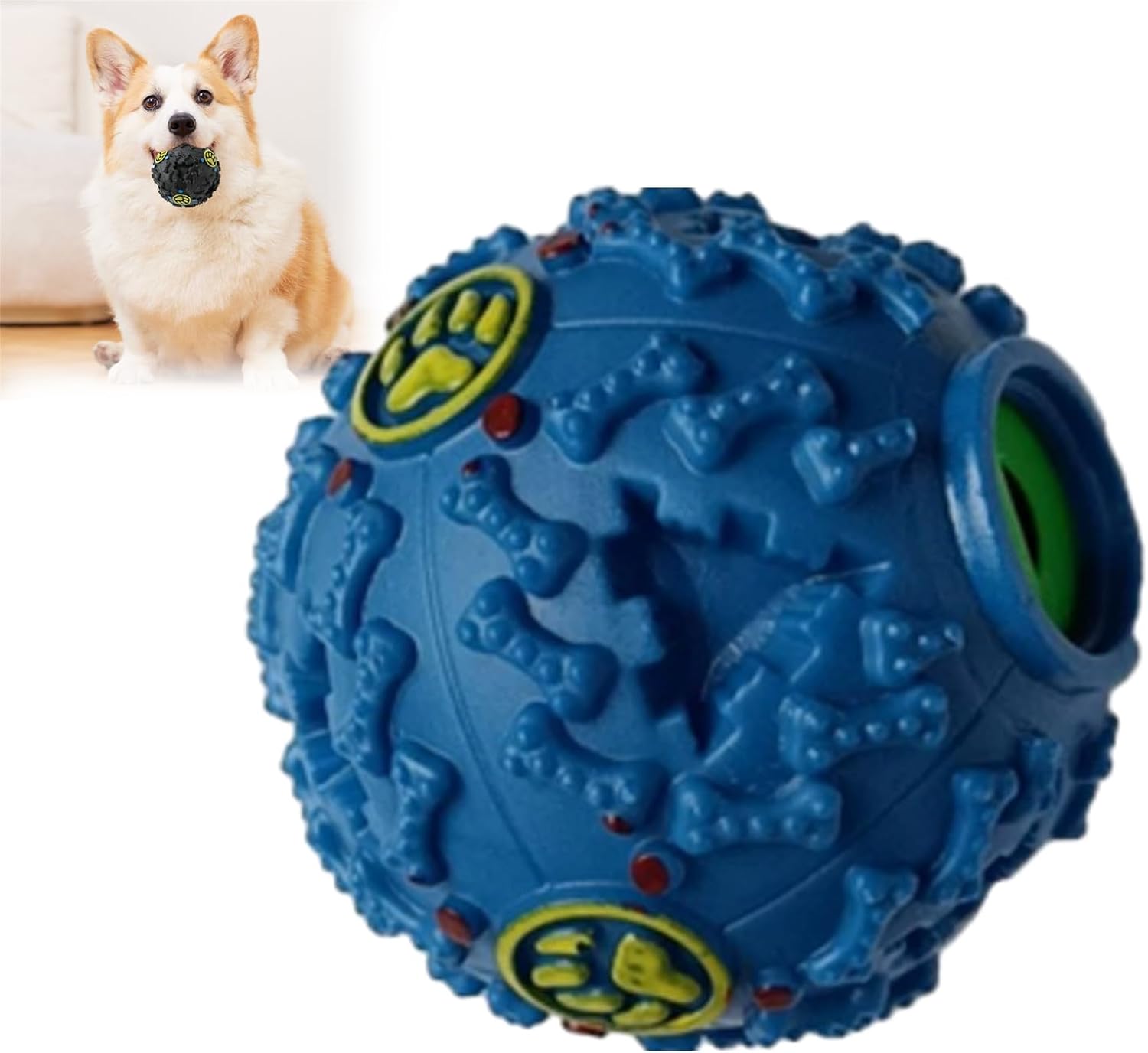 KFX-7611581 Giggle Dog Food Ball Toy - Bite-Resistant Puzzle for Dogs, Medium and Large Sizes Available