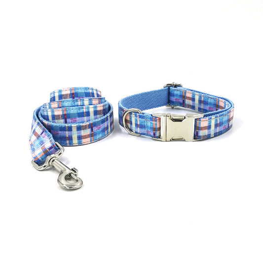 KFX-7614781 Custom Lettering Cloth Dog Collar - Casual Fit for Pets in Various Sizes