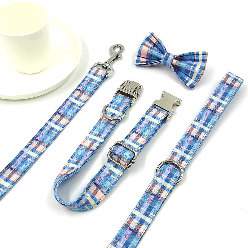 KFX-7614781 Custom Lettering Cloth Dog Collar - Casual Fit for Pets in Various Sizes