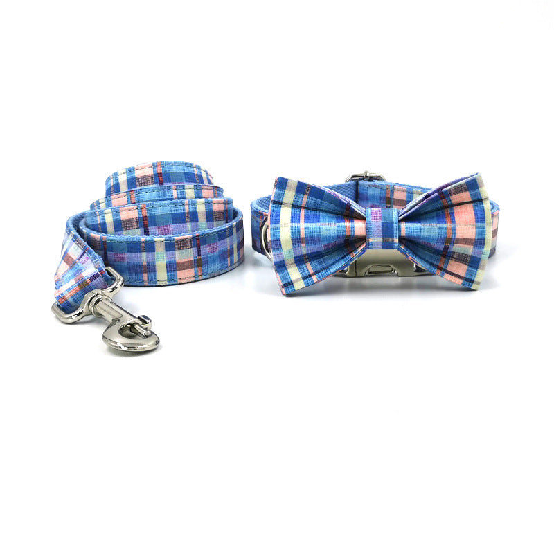 KFX-7614781 Custom Lettering Cloth Dog Collar - Casual Fit for Pets in Various Sizes