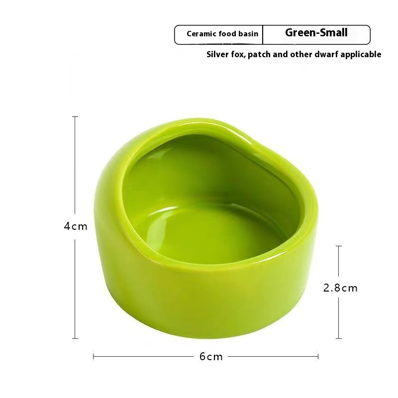 KFX-7614909 Ceramic Small Food Bowl for Hamsters and Chipmunks in Multiple Colors