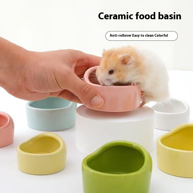 KFX-7614909 Ceramic Small Food Bowl for Hamsters and Chipmunks in Multiple Colors