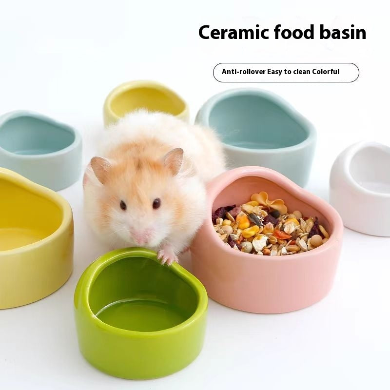 KFX-7614909 Ceramic Small Food Bowl for Hamsters and Chipmunks in Multiple Colors