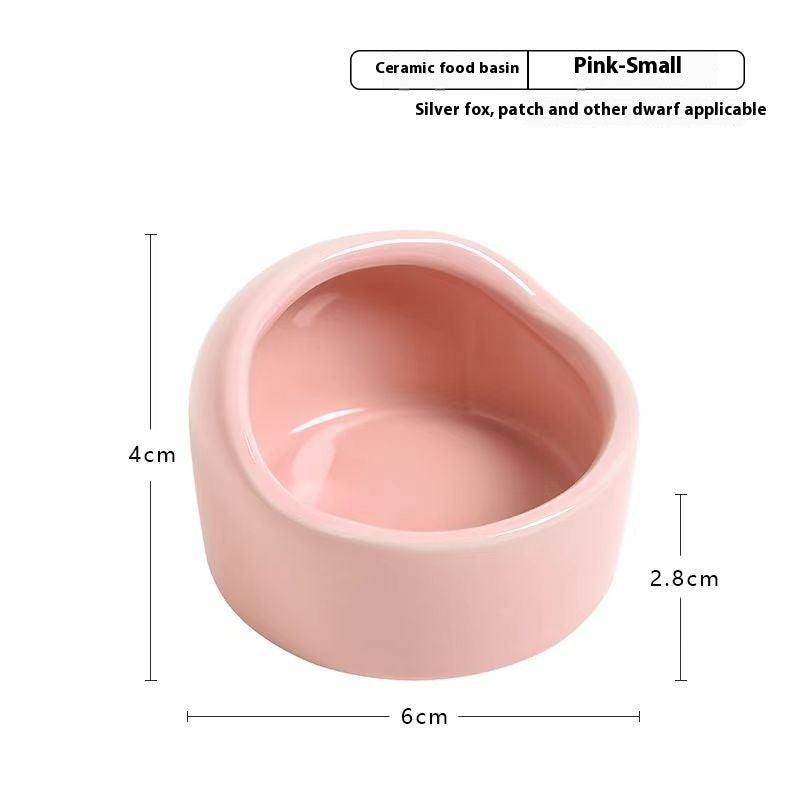 KFX-7614909 Ceramic Small Food Bowl for Hamsters and Chipmunks in Multiple Colors