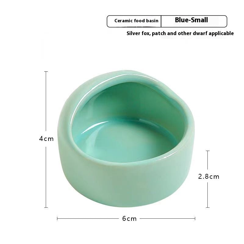 KFX-7614909 Ceramic Small Food Bowl for Hamsters and Chipmunks in Multiple Colors
