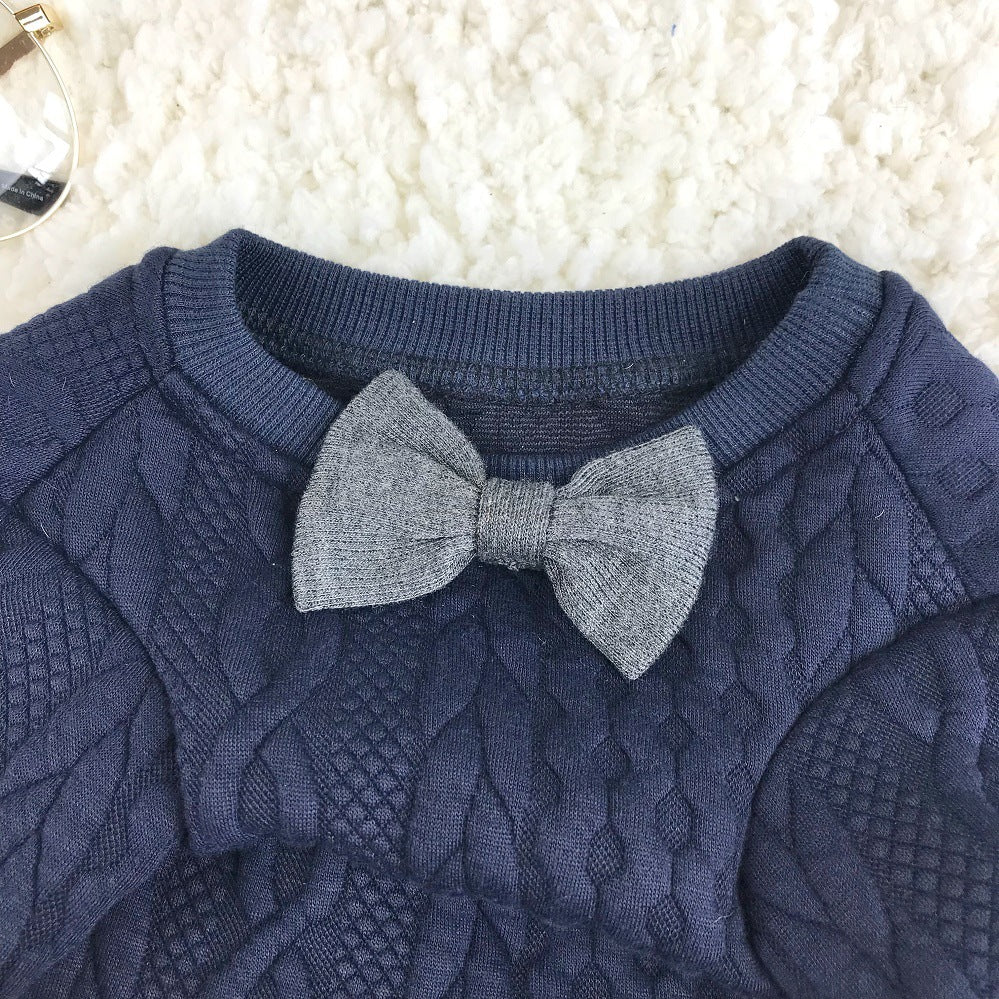 KFX-7616701 Stylish Blue Wool Dog Sweater - England Style, Size M, Comfortable & Versatile