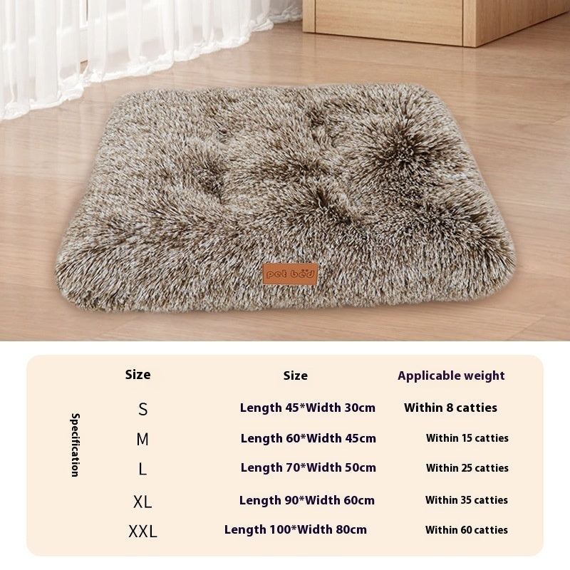 KFX-7620541 Cozy Thick Warm Pet Cushion Mat for Cats and Dogs - Breathable Plush Mattress in Various Sizes