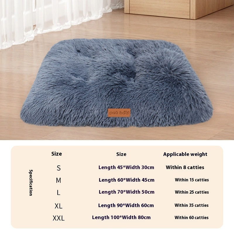 KFX-7620541 Cozy Thick Warm Pet Cushion Mat for Cats and Dogs - Breathable Plush Mattress in Various Sizes