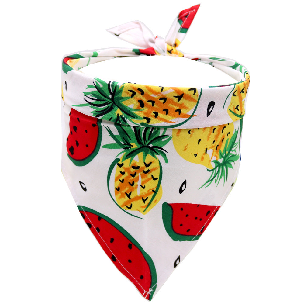 KFX-7621053 Pet Saliva Towel - Soft Cotton Triangle Towel for Small to Large Dogs (S: 40x30x30, M: 62x43x43)