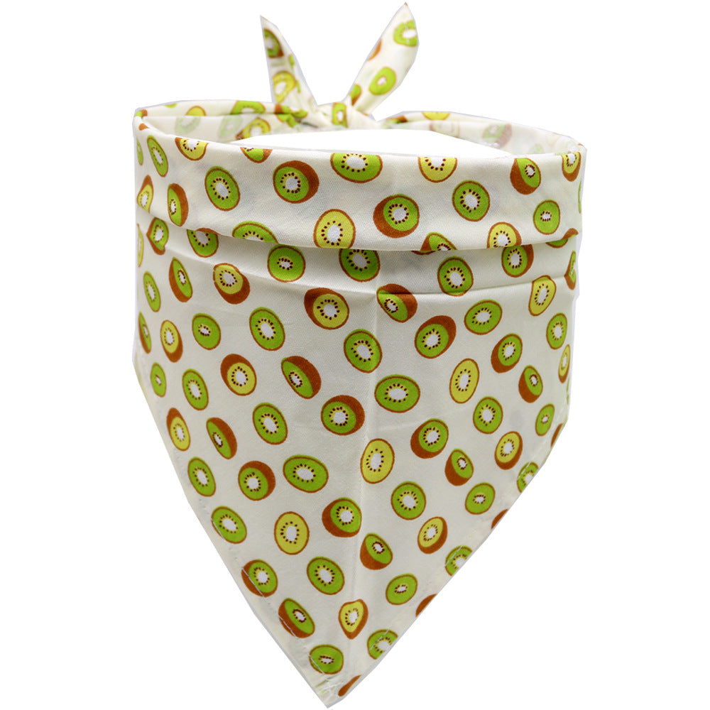 KFX-7621053 Pet Saliva Towel - Soft Cotton Triangle Towel for Small to Large Dogs (S: 40x30x30, M: 62x43x43)