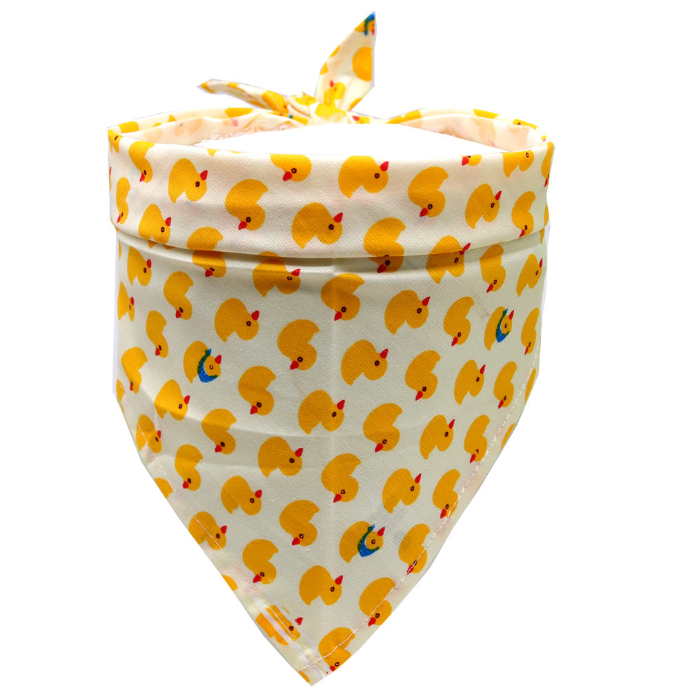 KFX-7621053 Pet Saliva Towel - Soft Cotton Triangle Towel for Small to Large Dogs (S: 40x30x30, M: 62x43x43)