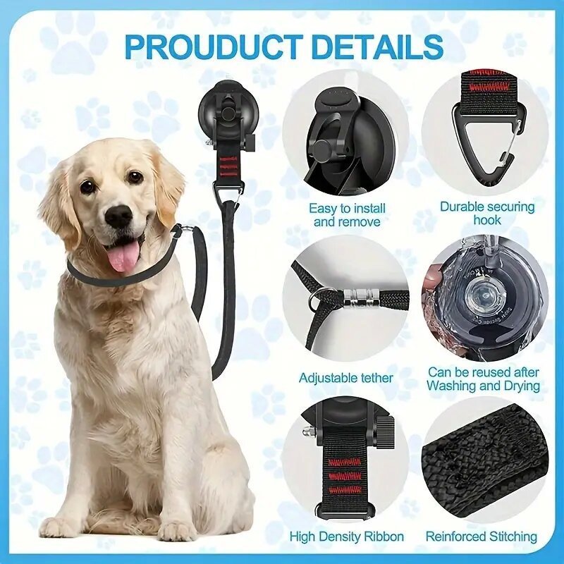 KFX-7621949 Pet Bathing Fixed Suction Cup with Traction Rope and Anti-Disturbance Design