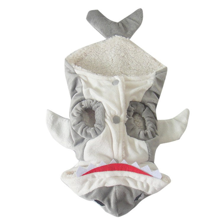 KFX-7622845 Realistic Shark Costume Suit for Cosplay in Blue and Gray - Comfortable Sheared Fabric, Available in XS, S, M, L, XL