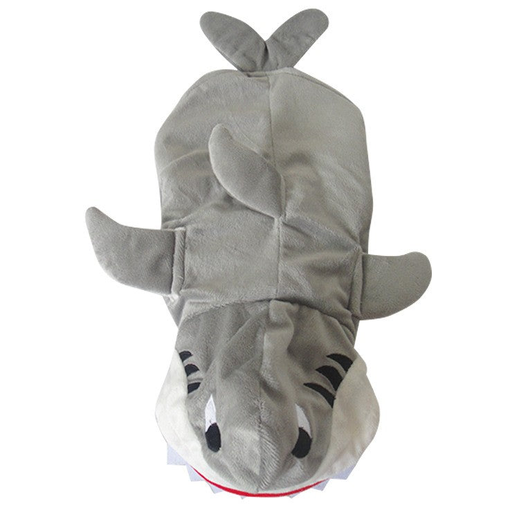 KFX-7622845 Realistic Shark Costume Suit for Cosplay in Blue and Gray - Comfortable Sheared Fabric, Available in XS, S, M, L, XL