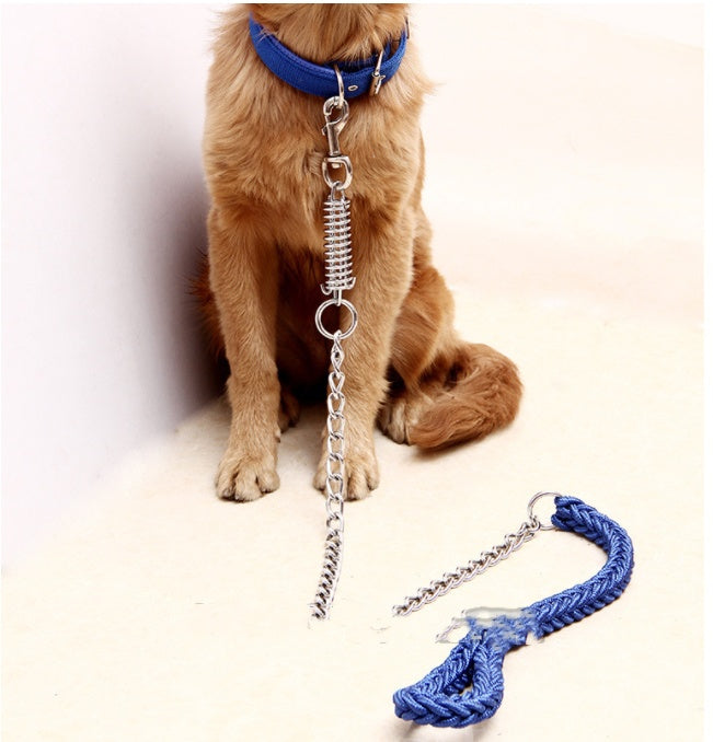 KFX-7624253 Durable Hand-Woven Nylon Pet Leash with Anti-Bite Features for Dogs