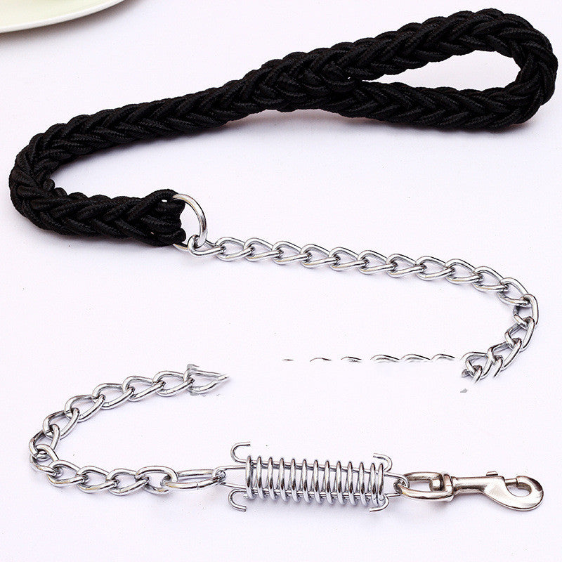 KFX-7624253 Durable Hand-Woven Nylon Pet Leash with Anti-Bite Features for Dogs