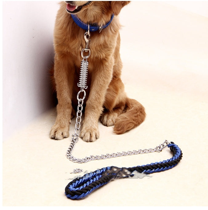 KFX-7624253 Durable Hand-Woven Nylon Pet Leash with Anti-Bite Features for Dogs