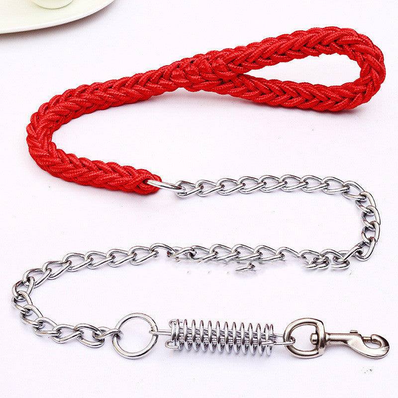 KFX-7624253 Durable Hand-Woven Nylon Pet Leash with Anti-Bite Features for Dogs