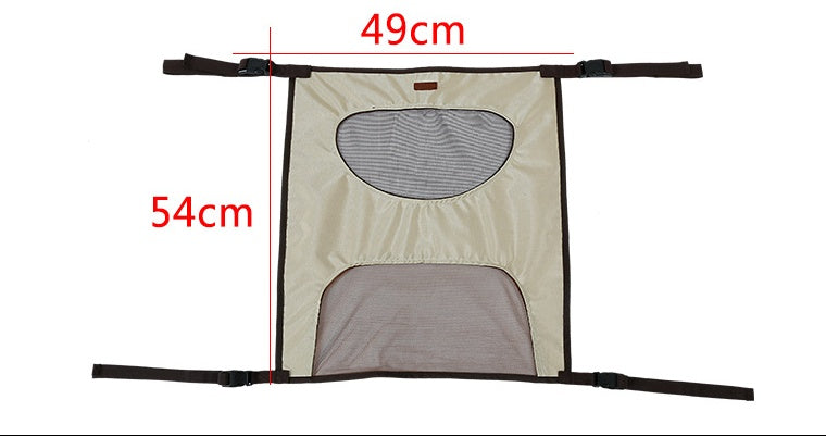 KFX-7627069 Rear Seat Pet Safety Barrier - Anti-Dog Harassment Screen for Cars - 54x49cm