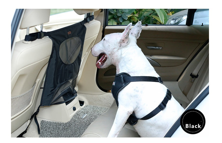 KFX-7627069 Rear Seat Pet Safety Barrier - Anti-Dog Harassment Screen for Cars - 54x49cm