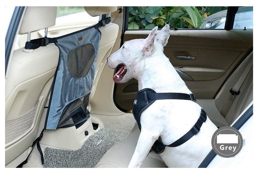 KFX-7627069 Rear Seat Pet Safety Barrier - Anti-Dog Harassment Screen for Cars - 54x49cm