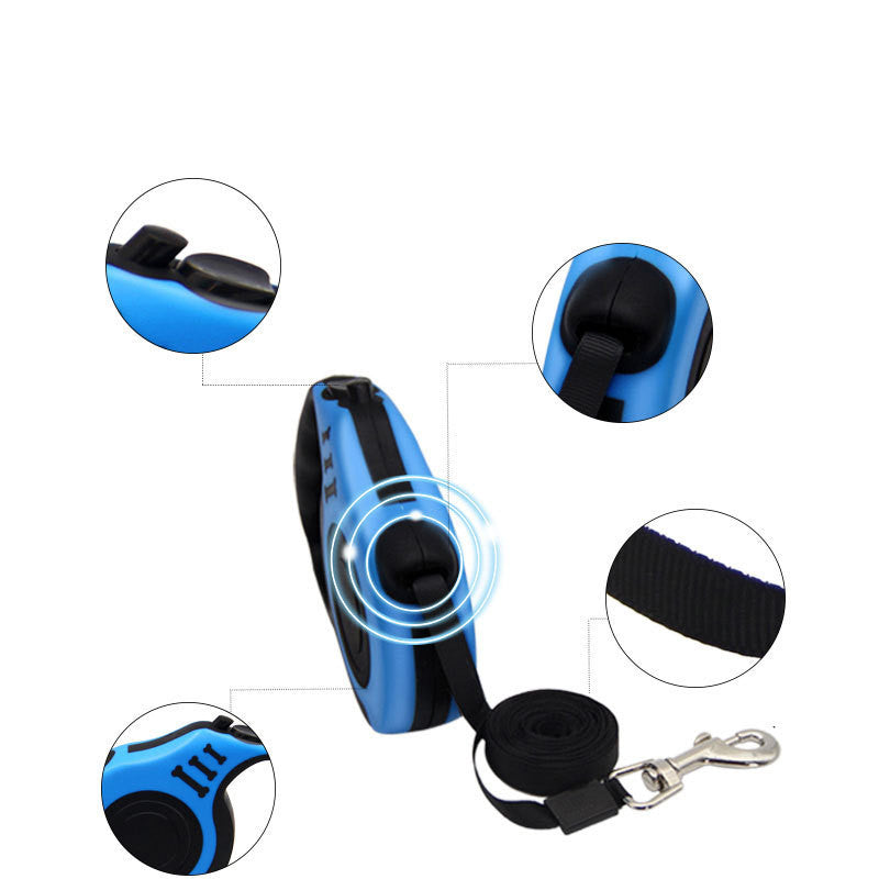 KFX-7630013 Dog Leash Towing Rope with Foldable Bowl and Waste Picker Set