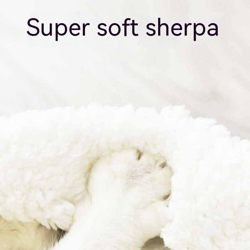 KFX-7630397 Warm Rattan Cat Nest with Cotton Cushion for Comfortable Scratching and Resting