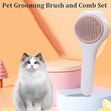 KFX-7631677 Professional Pet Hair Remover Comb for Dogs, Cats, and Rabbits - Effortlessly Removes Loose Hair and Tangles