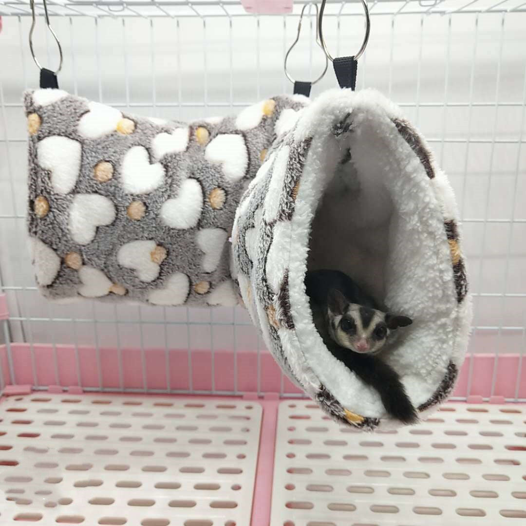 KFX-7631805 Cozy Plush Tunnel Nest for Small Pets – Soft Cotton and Arctic Fleece Design