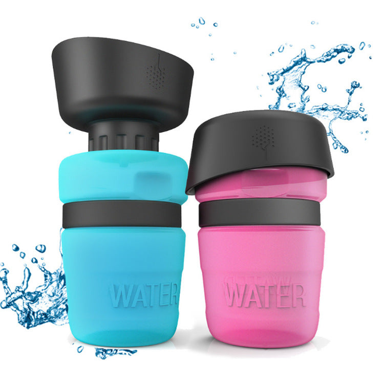 KFX-7636029 Creative Pet Water Bottle - 520ML Silicone Travel Cup in Multiple Colors