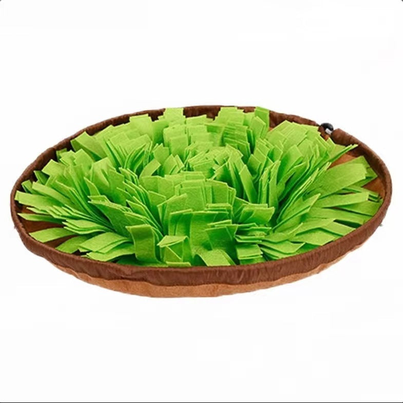 KFX-7636157 Interactive Sniff Training Mat for Pets - Slow Food Activity Toy in Felt, 40cm Diameter