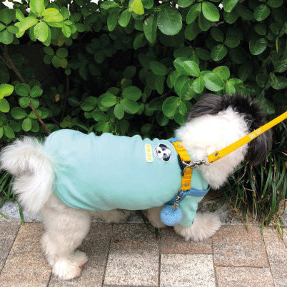 KFX-7636541 Classic Cotton Pet Apparel for Dogs and Cats - Four Seasons Collection in Blue, Yellow, Gray, and Pink Sizes S-XXL