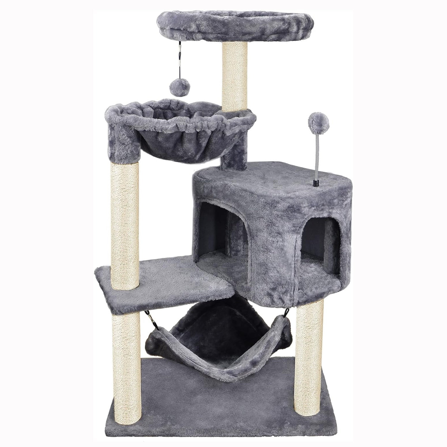KFX-7639229 Multi-layer Cat Climbing Frame with Sisal Scratching Posts - Cute Style in Various Colors