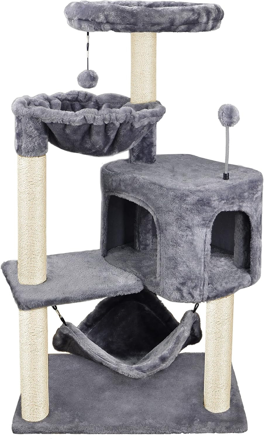KFX-7639229 Multi-layer Cat Climbing Frame with Sisal Scratching Posts - Cute Style in Various Colors
