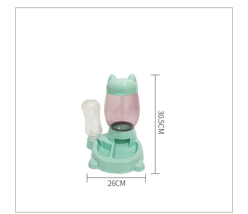 KFX-7641917 Automatic Two-in-One Pet Feeder and Water Dispenser for Cats and Dogs, Gravity Design, Easy to Clean, Anti-Slip Base